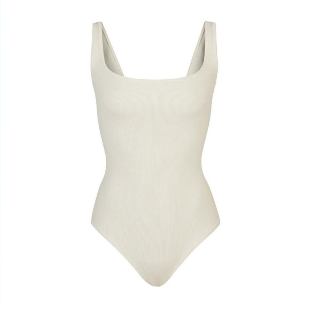 SKIMS Cotton Rib Bodysuit Bone Women’s 3X NWT